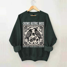 Crows Before Bros Trendy Graphic Sweatshirt