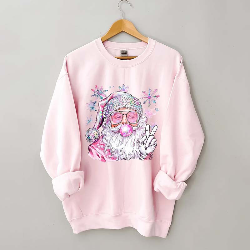 Santa Christmas Blowing Bubble Sweatshirt