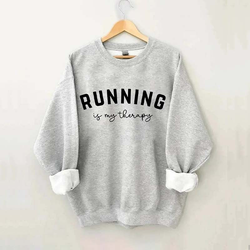 Running Is My Therapy Sweatshirt