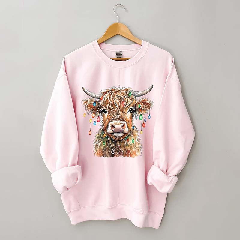 Merry Christmas Cow Sweatshirt