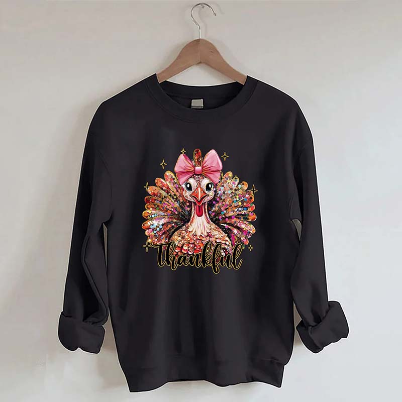 Colorful Glitter Turkey Sweatshirt