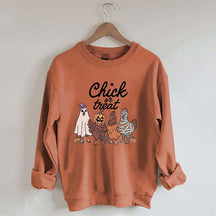 Chick Or Treat Halloween Chicken Sweatshirt