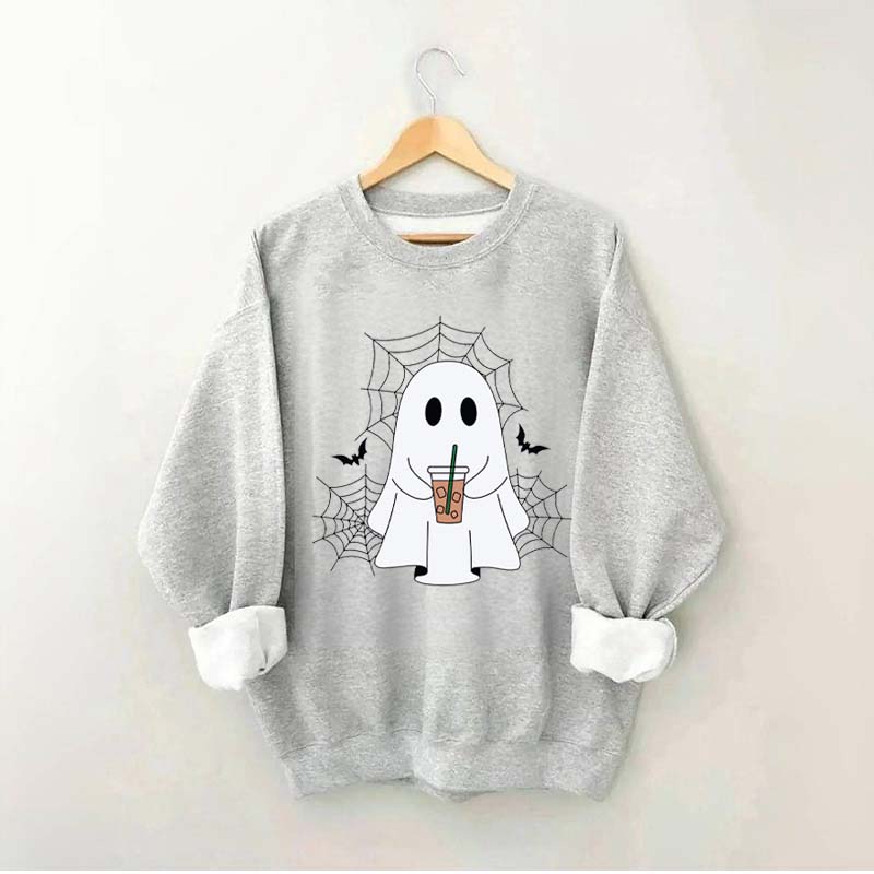 Ghost Drinking Coffee Sweatshirt