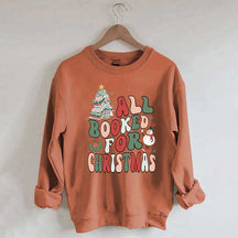 Retro Christmas Book Tree Sweatshirt