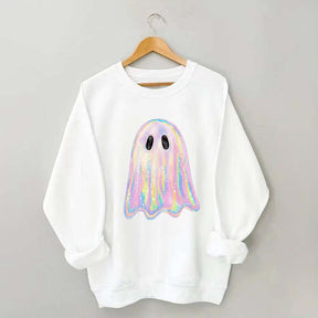 Retro Disco Iridescent Ghost Sweatshirt