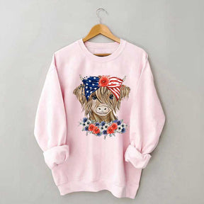 Patriotic Long Haired Calf Sweatshirt