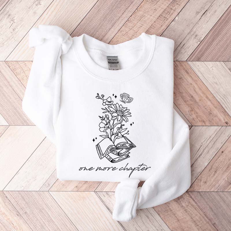 One More Chapter Floral Book Sweatshirt