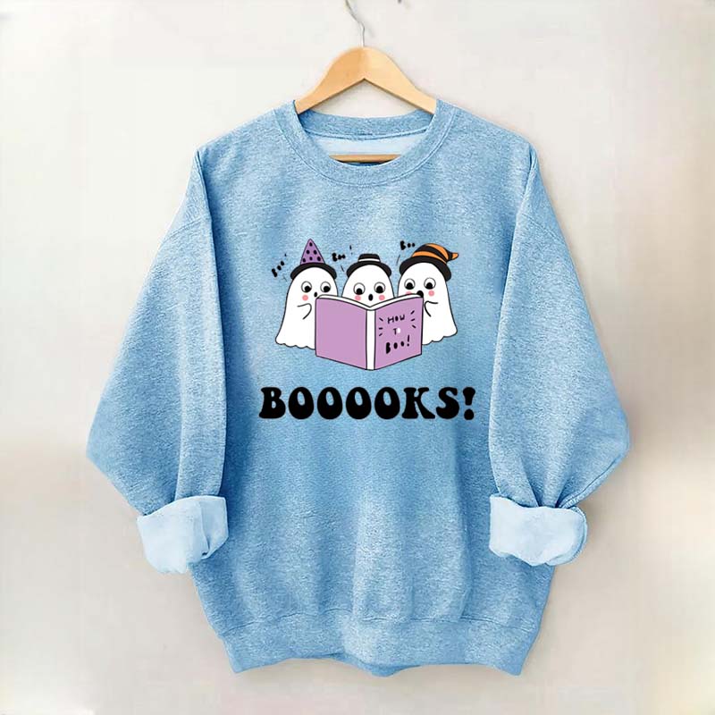 Booooks Color Halloween Sweatshirt