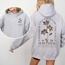 Boho Dark Academia Wildflower Hoodie