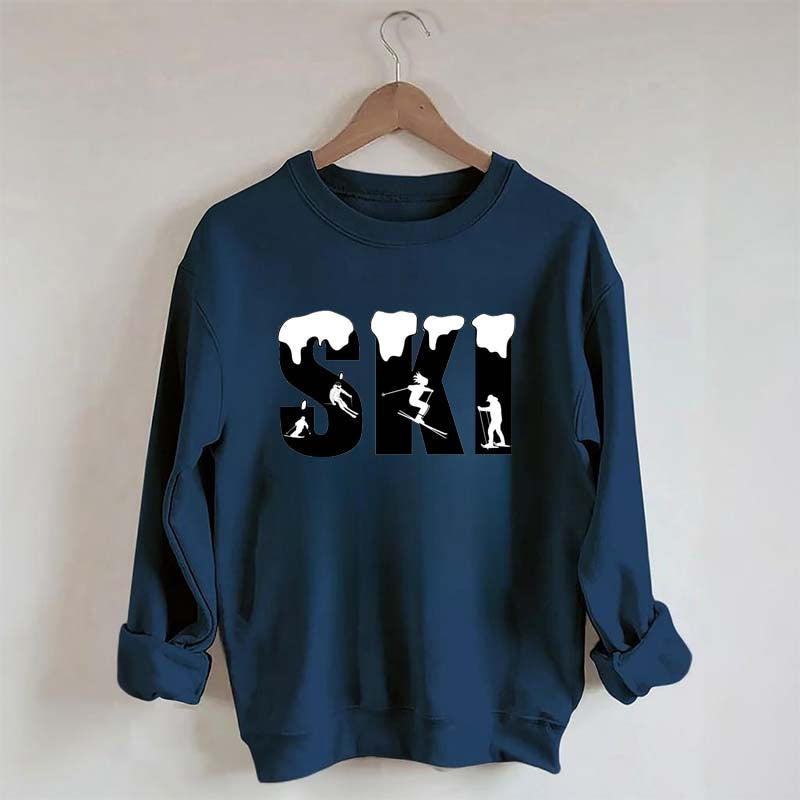 Skiing Snowflake Sweatshirt