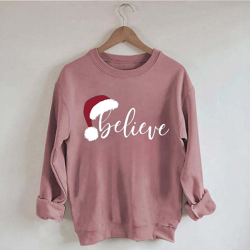 Letter Print Christmas Sweatshirt