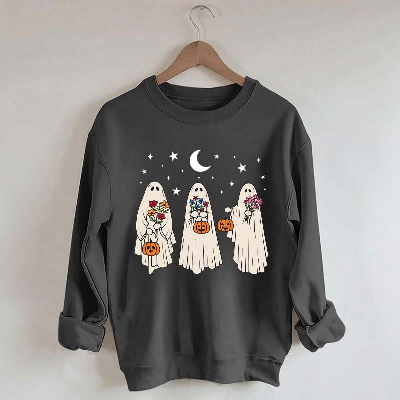 Vintage Retro Floral Ghost Sweatshirt