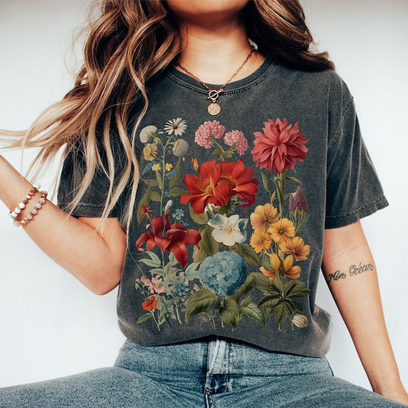 Boho Wildflowers Cottagecore Shirt cadeau pour elle