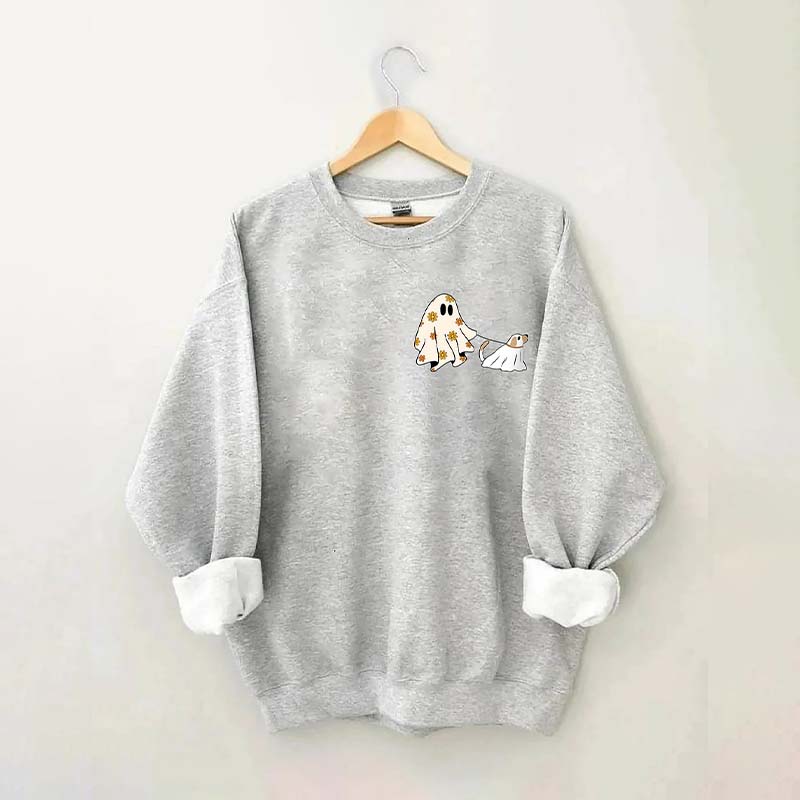 Cute Ghost Dog Halloween Sweatshirt