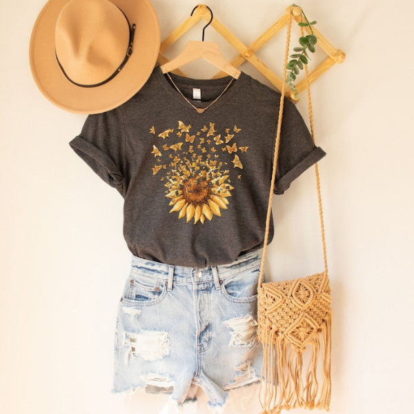 Sunflower Butterfly T-shirt