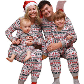 Family Matching Christmas Print Pajamas Sets