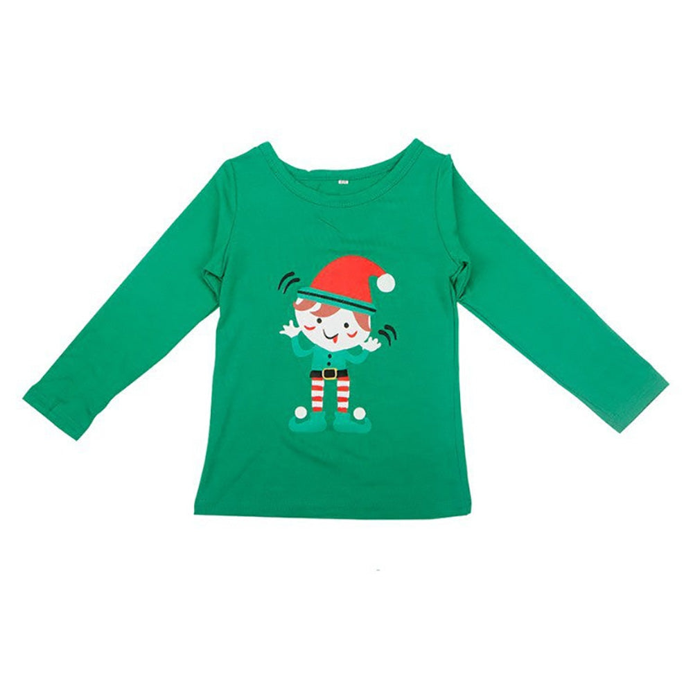 Christmas ELF Print Striped Family Matching Pajamas Set