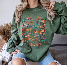 Unisex Boho Schmetterling Sweatshirt