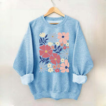 Retro Abstract Daisy Flower Sweatshirt