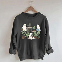 Ghost Houseplant Lover Gardening Sweatshirt