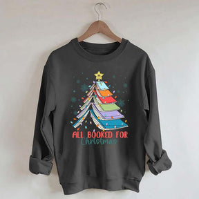 Christmas Book Tree Teachers Sweatshirt