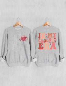 In My Crochet Era Front And Back Printed Sweatshirt