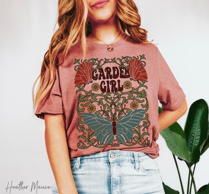 Flower Garden Butterfly Floral Botanical Shirt