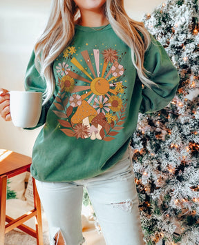 Comfort Colors Bohemian Mushroom Sweatshirt 