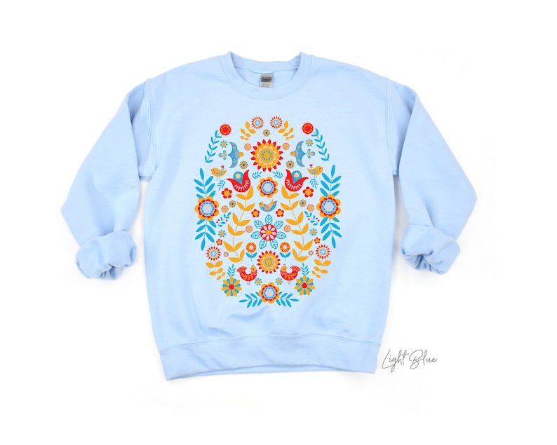 Scandinavian Folk Art Bird Sweatshirt