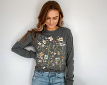 Pressed Flowers Long Sleeve Tshirt