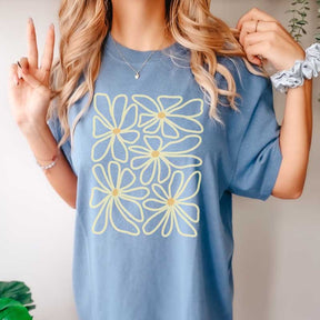 T-shirt graphique tendance à fleurs Daisy