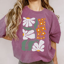 Boho Floral T Shirt Wild Flowers Tshirt