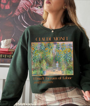 Claude Monet Pull Artistes Jardin Peinture Sweatshirt