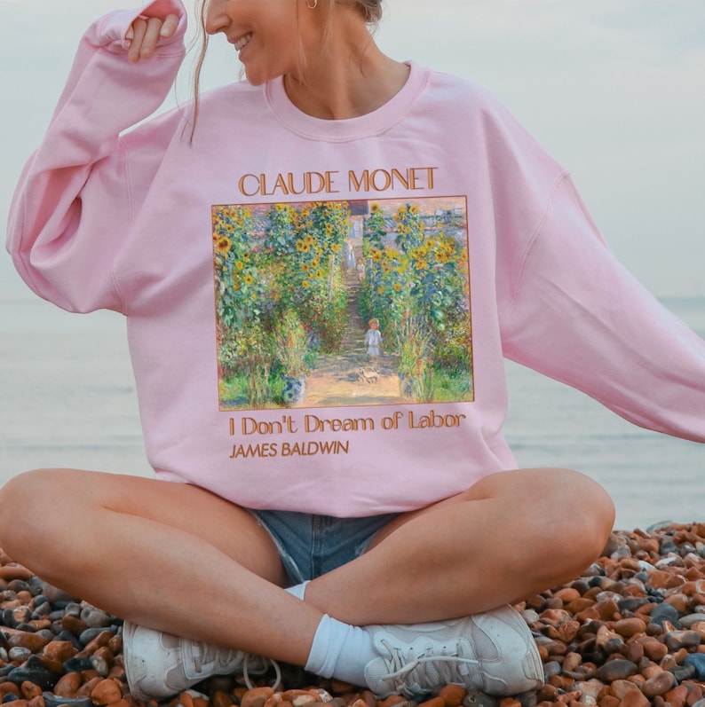 Claude Monet Pullover Künstler Gartenmalerei Sweatshirt 