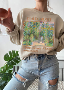 Claude Monet Pullover Künstler Gartenmalerei Sweatshirt 