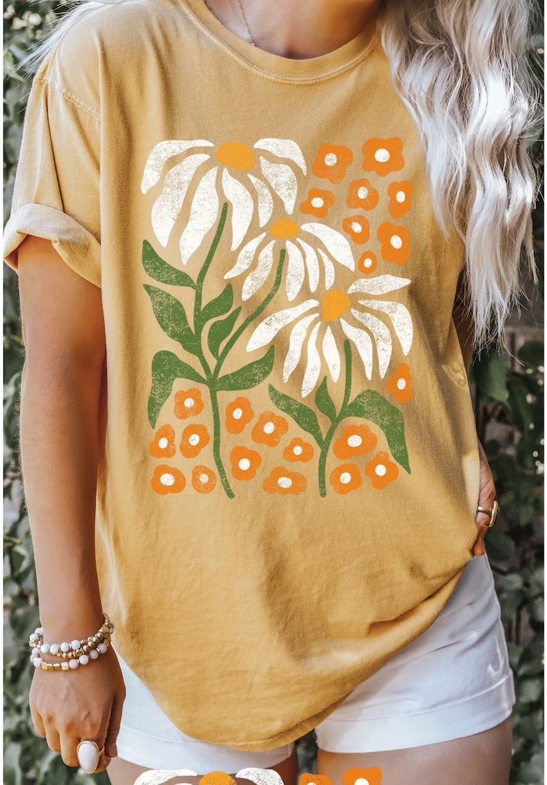 Flowers Tshirt Boho Floral Tshirt Shirt