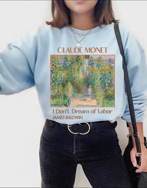 Claude Monet Pull Artistes Jardin Peinture Sweatshirt