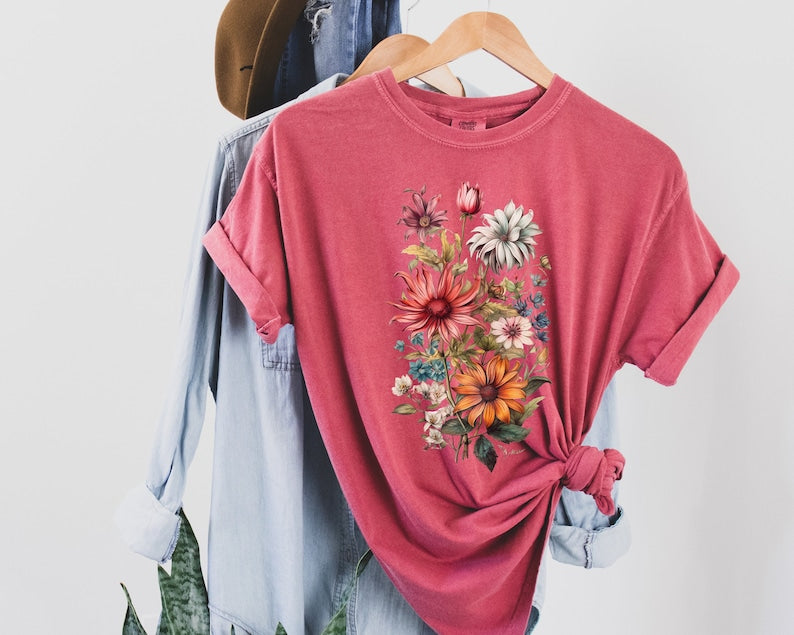 Comfort Colors Wildflowers Shirt Cottagecore Shirt