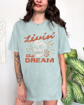 Livin' The Dream Skull Shirt T-shirt Streetwear