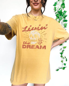 Livin' The Dream Skull Shirt T-shirt Streetwear