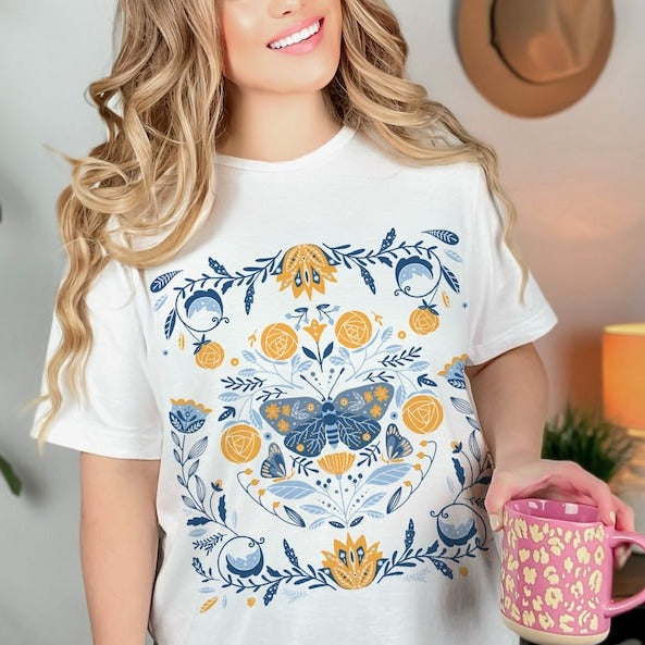 Boho Shirt Floral Botanical Shirt