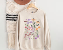 Wild Flowers Sweatshirt Unisex Wildflower Sweater