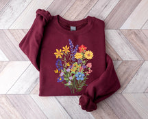 Women's Wildflower Sweatshirt Gifts for Her