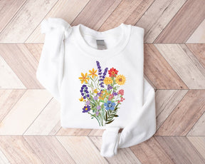 Women's Wildflower Sweatshirt Gifts for Her