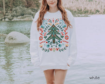 Comfort Colors Wildflower Tree Crewneck Vintage Sweatshirt