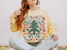 Comfort Colors Wildflower Tree Crewneck Vintage Sweatshirt