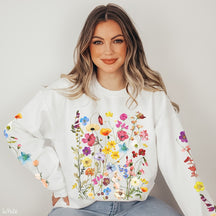 Wildflowers Sweatshirt Boho Floral Sweater