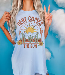 Here Comes The Sun Retro Style Hippie Shirt