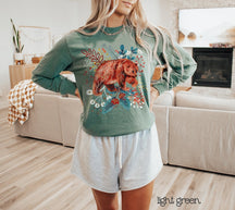 Comfort Colors Folk Art Cottagecore Sweatshirt Plant Lover Gift