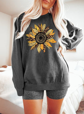 Léopard Tournesol Floral Sweatshirt